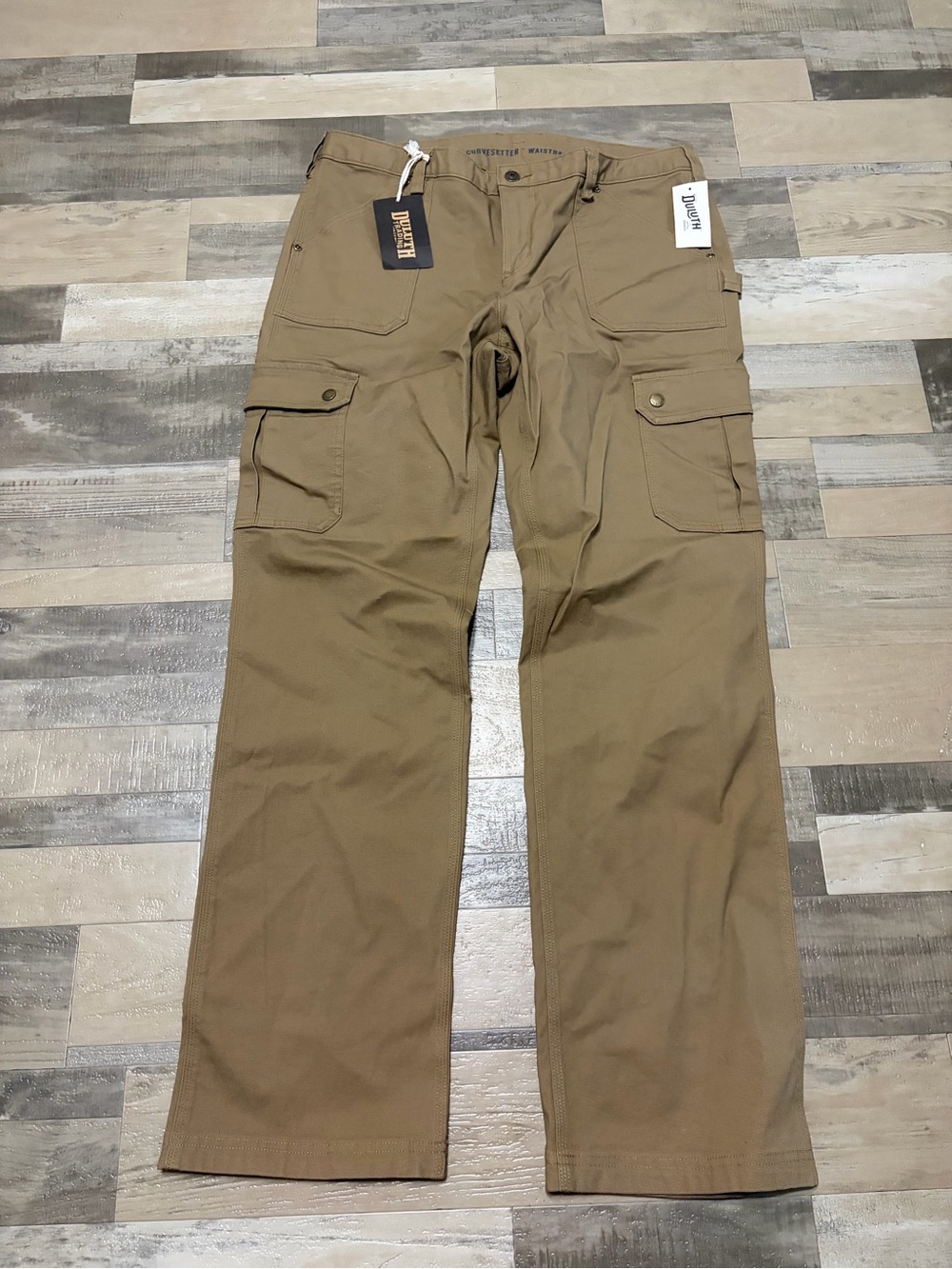 NWT Duluth Trading Womens 12 Flex Firehose Relaxed Fit Pants Cargo Tan Workwear